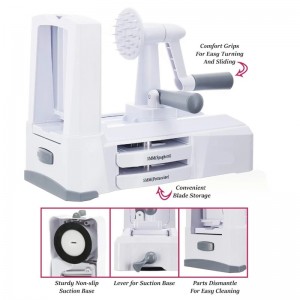 Nastavitelný kráječ na kráječe zeleniny se 3 čepelí z nerezové oceli