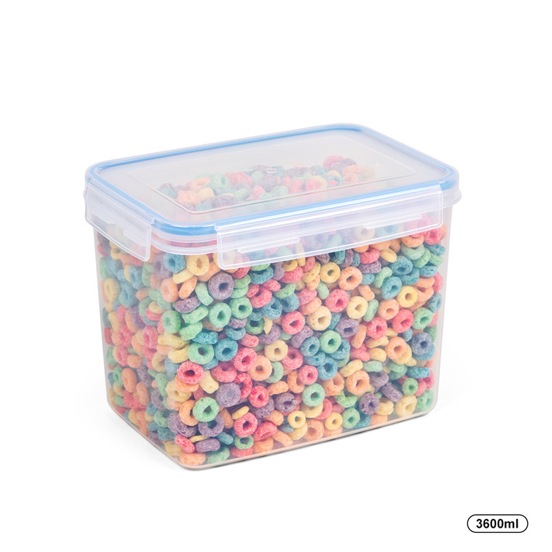 Kuchyňské BPA plastové obaly na nepropustné obaly s uzavřenými víčky - sada 4 (122.99 oz / 3,6 l)