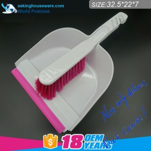 Akbrand Square Dustpan Brush Broom with Lockle Lock