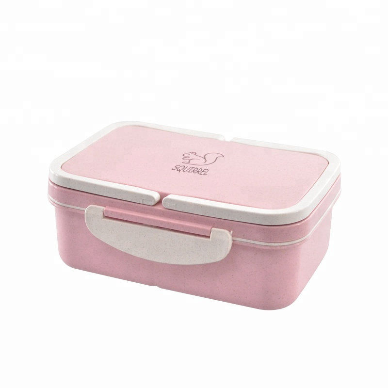 Přenosný ekologický BPA Obilná sláma zdarma a PP 3 přihrádka pro děti Bento Lunch Box