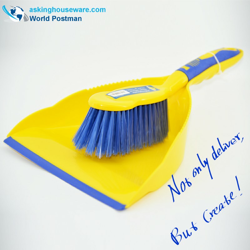 Akbrand Dustpan Brush Broom s TPR Line na Dustpan Entrance TPR Handle