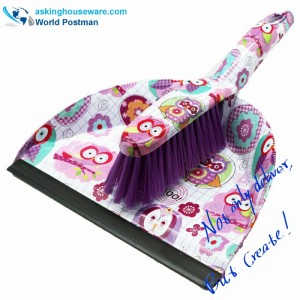 Akbrand Water Mark Dustpan Brush Broom s PVC linkou na vstupu Dustpan