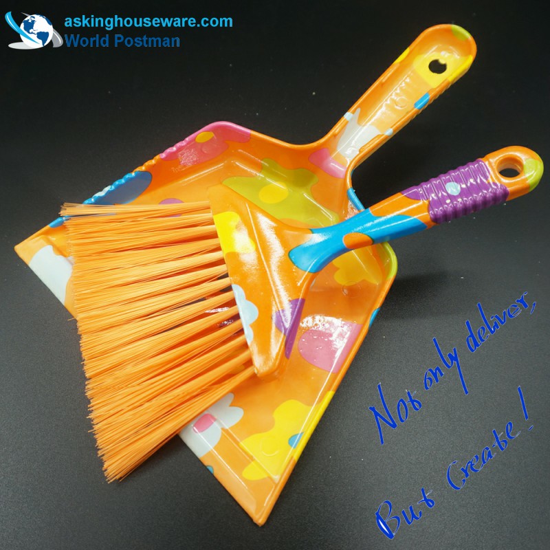 Akbrand Yellow Flower Water Mark Žebřík ve tvaru žebříku Dustpan Brush Small Broom