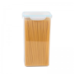 Průhledná 2,6L plastová nádoba na skladování potravin se vzduchotěsným víkem