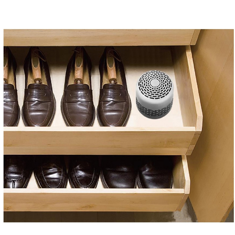 Mini čistič vzduchu pro toaletu a šatní skříň, Mini čistič vzduchu pro skříňku na boty, skříňku a lednici, odlučovač zápachu - odstraňte různé druhy zápachu