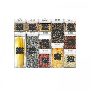 12dílná sada na uchovávání potravin opakovaně použitelná plastová vzduchotěsná nádoba na uchovávání potravin