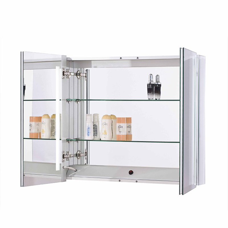 EU a USA Luxusní LED podsvícené koupelnové zrcadlo medicínské skříňky-ENE-AC-103