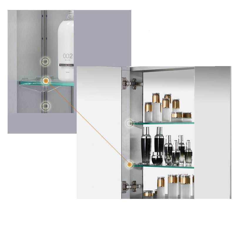 EU a USA Luxusní LED podsvícené koupelnové zrcadlo medicínské skříňky-ENE-AC-104