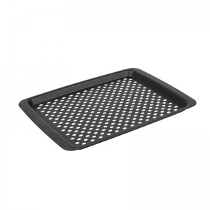 PP Plastic Rectangle fast food black tray porce