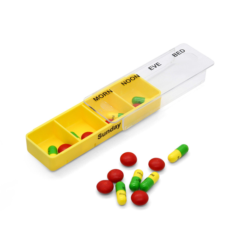 Cestovní ochrana Plastová 7denní tabletová krabička 7 přihrádek Vitamin Case Medicine Case