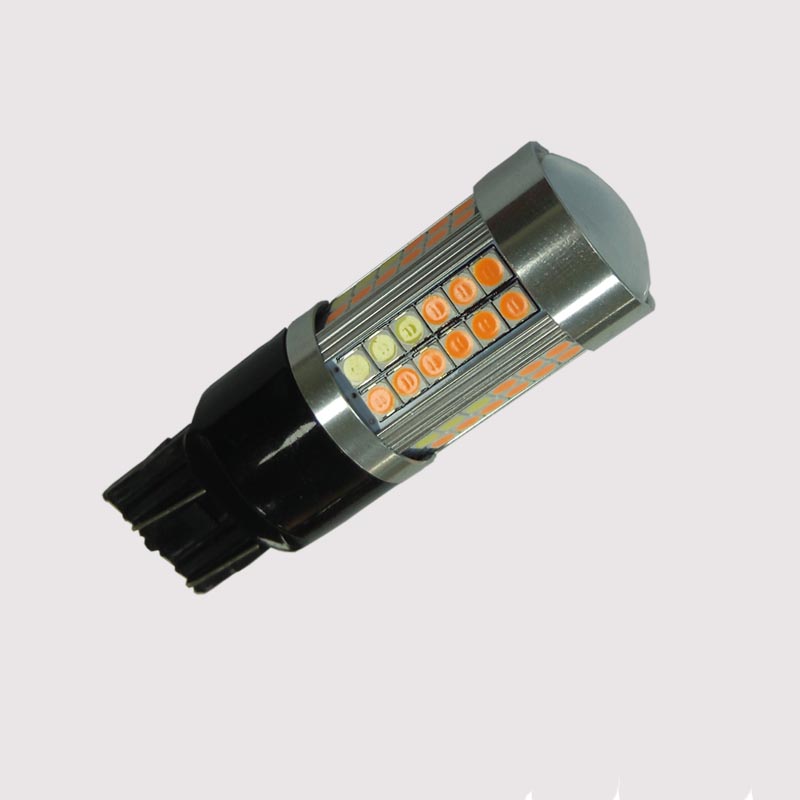 Vestavěný super bezchybný skutečný 21 / 5W 3030SMD Dvoubarevný přepínač bay15d 1157 7443 3157 vedl drl a směrové světlo