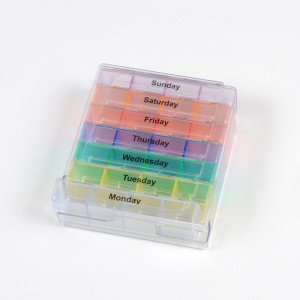 Barva duhy 7 dní jeden týden jedna sada typu zásuvky na věž oválné pilulky