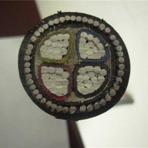 Lankový vodič Cu / Al Lanko STA, čtyřžilový kabel s PVC pláštěm