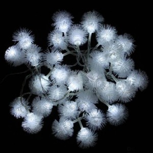 LED Snow Pompon String Lights Barevná lanová světla Dekorace na Vánoce / Svátek / Svatba / Party