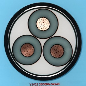 Stíněné a soustředěné neutrální napájecí kabely vysokého napětí, voda a mořské dno CSA C68.5