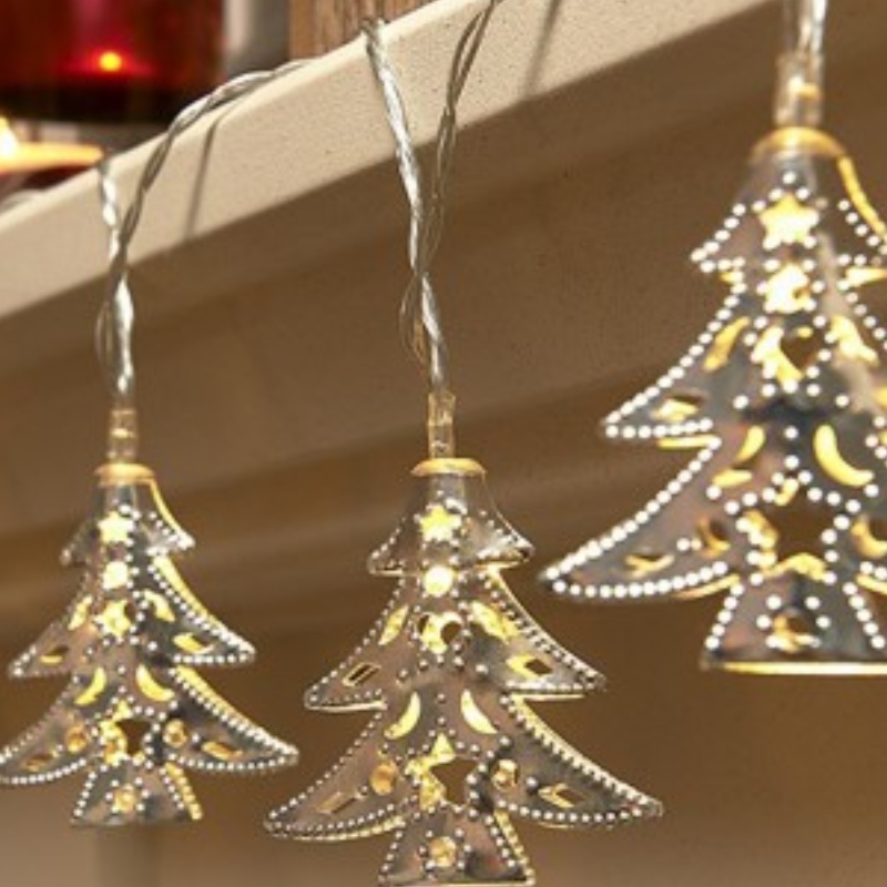 Železná vánoční stromeček řetězová lampa