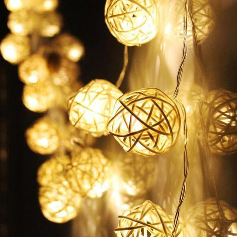 10 LED řetězových světel 1.2M Pohádková věnec poháněná venkovní Teplá bílá Pro vánoční sváteční oslavu