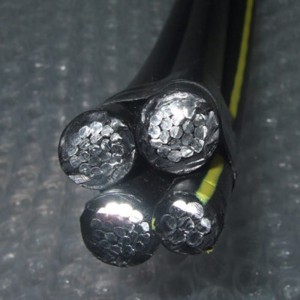 4x16mm ABC 4core Aerial Bundle Xlpe Aluminium Cable / Aluminium Quadruplex Cable
