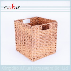 PE ratanový tkaný úložný koš k uložení