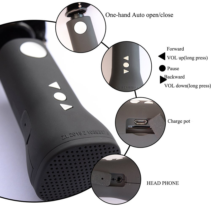 Bluetooth deštník reproduktor hudba UV ochrana nový vynález speciální 3 skládací deštník