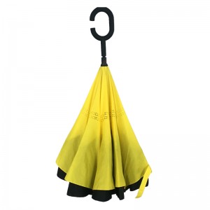 Nová módní větruvzdorná deštník do auta vzhůru nohama