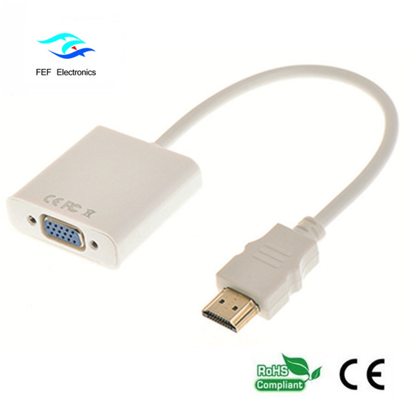 Zapojte a přehrajte kabel samice / samice 1080p HDMI TO VGA samice převodníku Kód: FEF-HIC-001