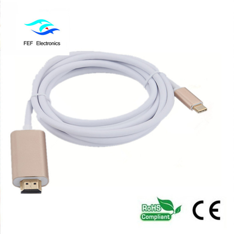 Převodník USB typu c na HDMI samec převodníku ABS Kód: FEF-USBIC-013