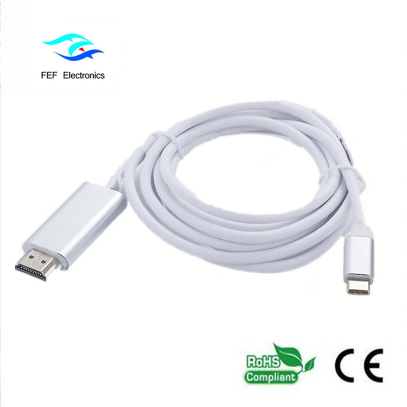 Převodník USB typu c na HDMI samec převodníku ABS Kód: FEF-USBIC-013