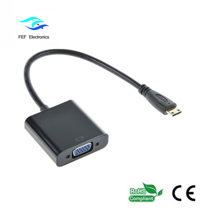 Mini HDMI samčí na VGA samičí převodník kód: FEF-HIC-004