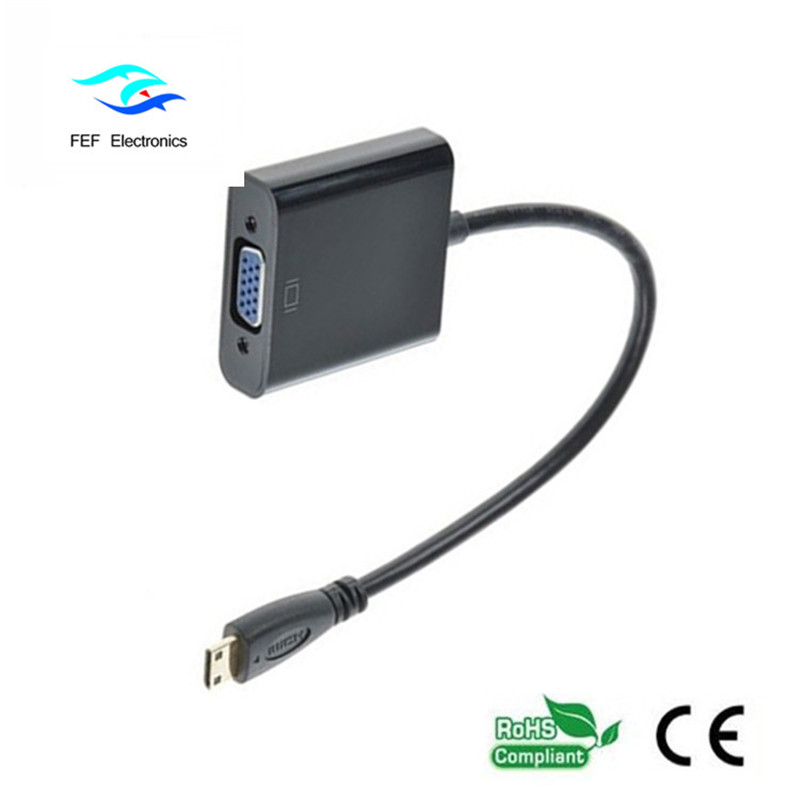 Mini HDMI samčí na VGA samičí převodník kód: FEF-HIC-004