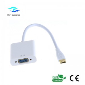 Mini HDMI samčí na VGA samičí převodník kód: FEF-HIC-004