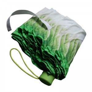 Digitální tisk zelí zeleninový deštník speciální deštník deštník 3 krát ruční deštník