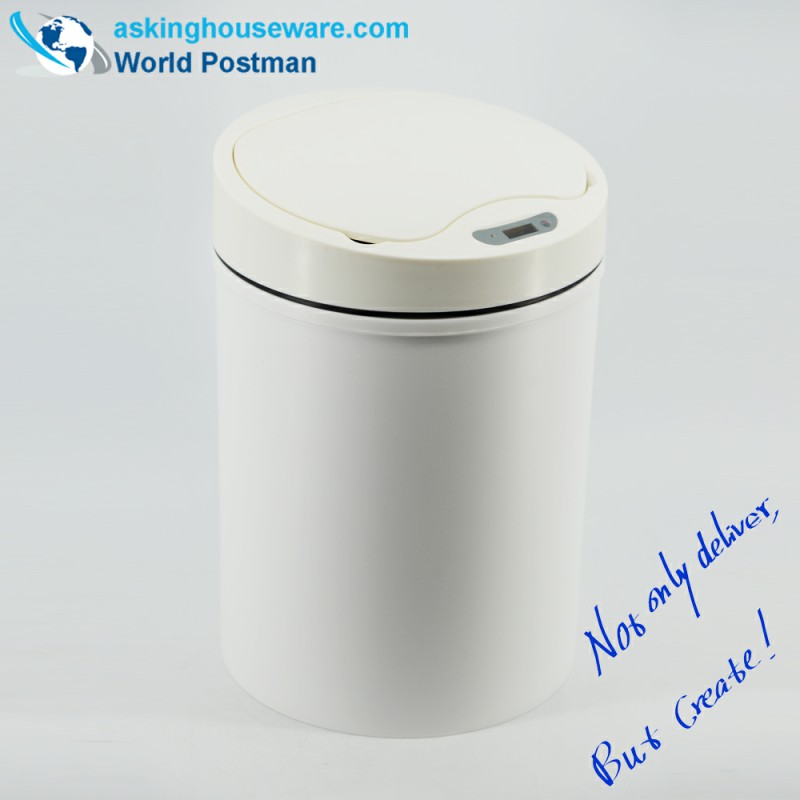 AKbrand domácí indukční odpadní plechovka s elektrickou nabíječkou, zmrzlina bílá, 15 litrů