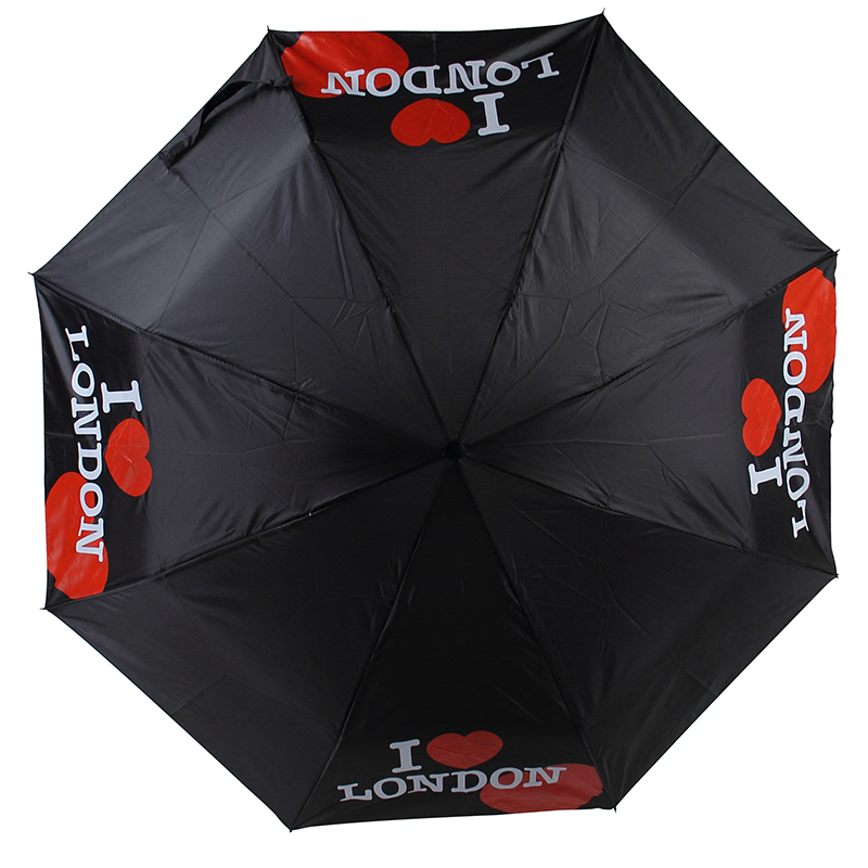 2019 Vlastní deštník Děti černé a bílé řemeslné zboží barva 3 skládací deštník