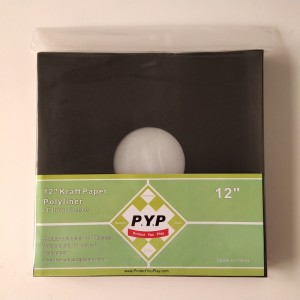 12 palcový černý polylénový LP vnitřní obal