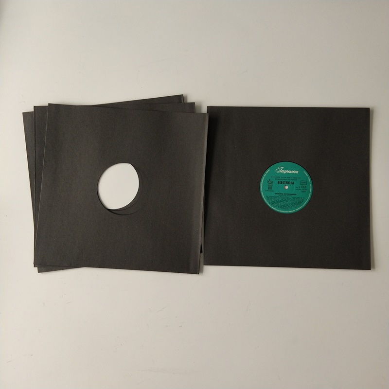 Chrániče vnitřních rukávů na záznam vinylového LP záznamu 33RPM Black Paper