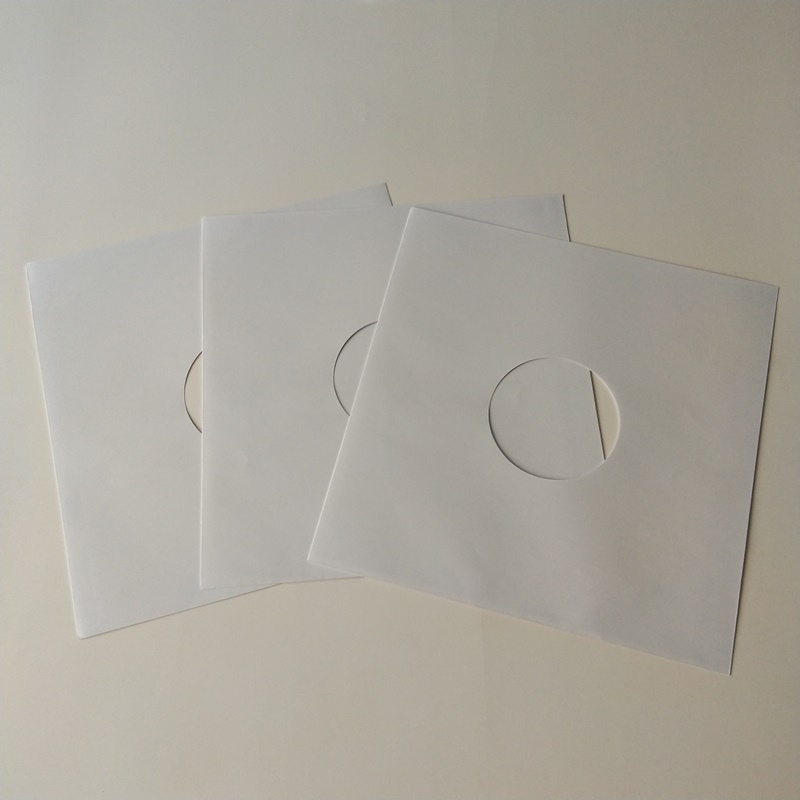Vnitřní rukávy z 12 bílých papírů z vinylu LP pro záznam vinylu 33RPM