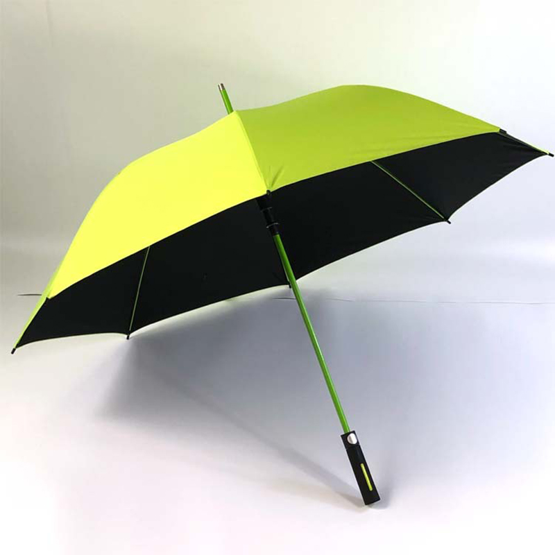 Zakázkový barevný laminátový rám dlouhý rukojeť přímý větru odolný golfový deštník