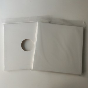 12 bílé barvy kartonu LP / kryt záznamu bez otvoru