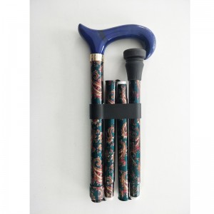 zdravotnická hliníková skládací hůl s plným potiskem