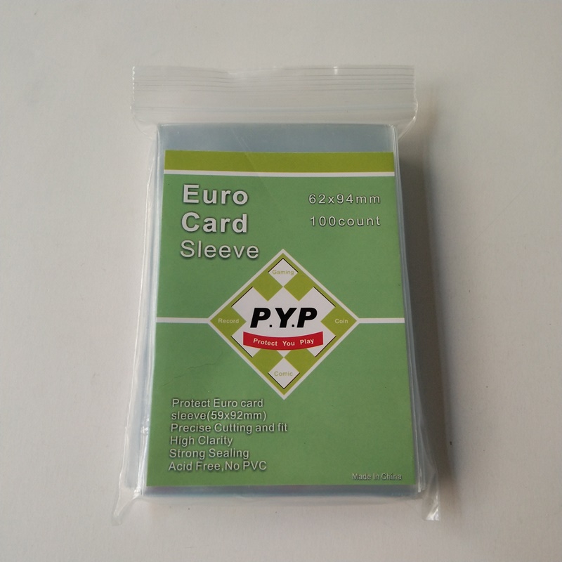 Křišťálově průhledné standardní pouzdro na kartu Euro 59x92mm, deskové herní pouzdra na karty