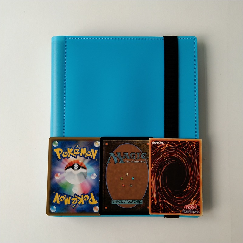 Modrá barva 4 kapsy Pokemon Card Poly Binder Side Load