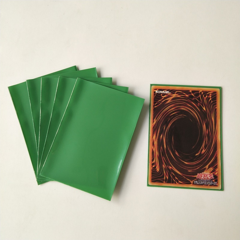 Zelená barva matná paluba chrániče rukávů pro japonskou velikost herní karty 60x87mm
