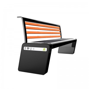 Solar Smart Bench Volitelný stojan na kola a LED obrazovka na zadní straně