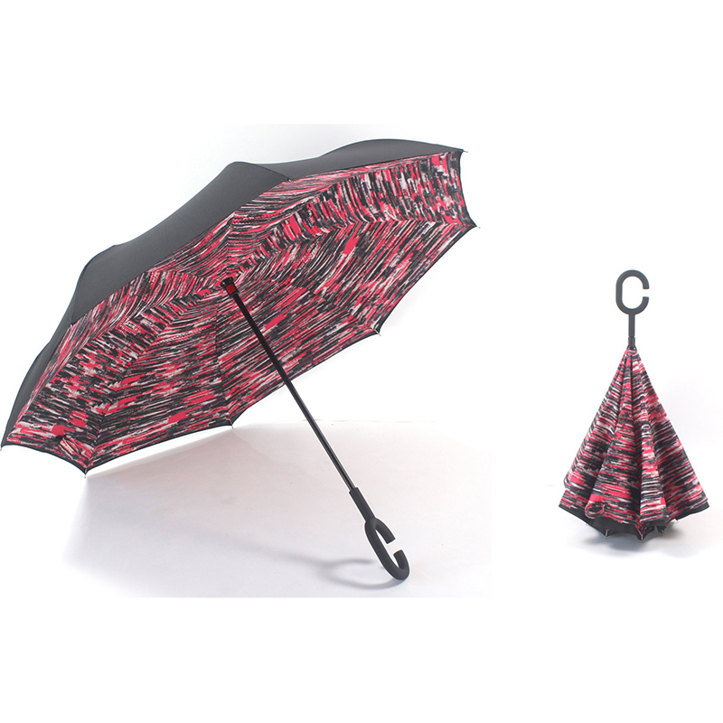 Květinový deštník s logem obráceným rovným deštníkem Funkce ručního otevírání