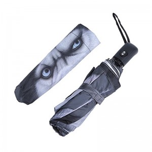 Digitální tisk zvířat obrázky Automatické otevření a automatické uzavření 3 krát deštník