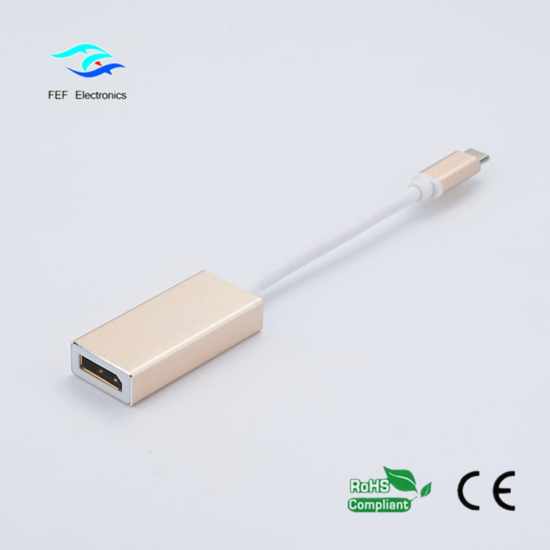 USB TYP C k Displayport ženské ABS skořepině Kód: FEF-USBIC-004A