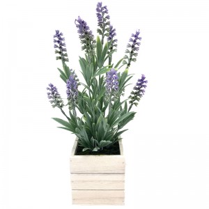 Umělé stolní dekorace dřevěná nádoba na rostliny Home Decor Lavender Flowers Uspořádání
