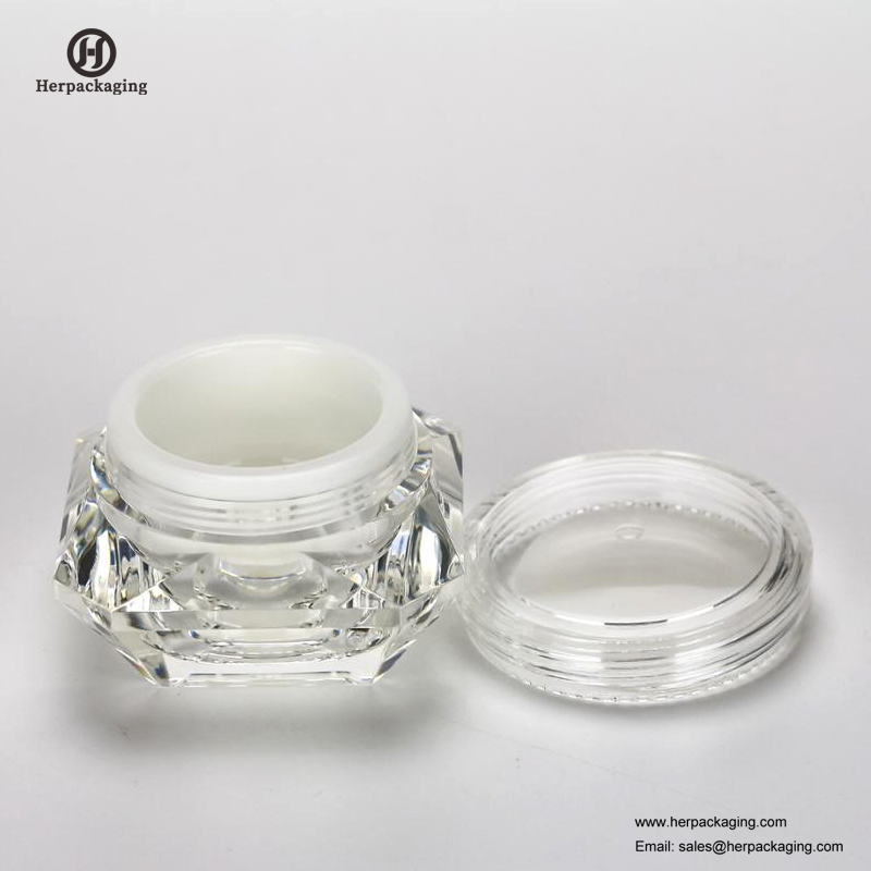 HXL2210 Sklenice Diamantový tvar Luxusní akrylová dvojitá stěna s prázdnou nádobkou na kosmetický krém