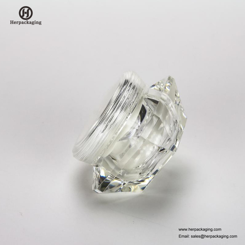 HXL2210 Sklenice Diamantový tvar Luxusní akrylová dvojitá stěna s prázdnou nádobkou na kosmetický krém